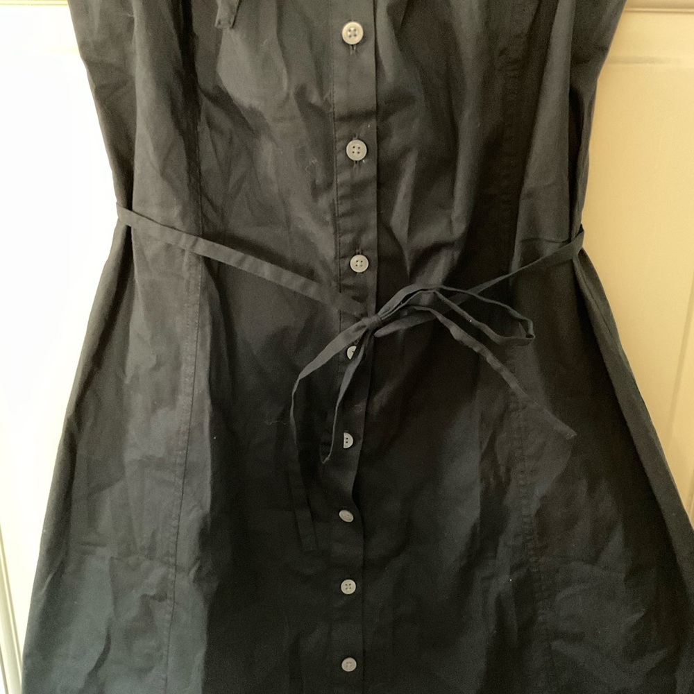 J.Crew Ruffle tie-neck mini dress Black Size 4 NWT Minimalist Contemporary Basic - Picture 6 of 10